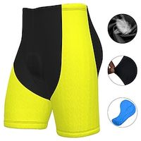 Voor heren Fietsbroek voor op de weg Fietsbroek Gevoerde wielrenshorts Fietsen Short / Broekje Broeken Bergracen Wegwielrennen Sport Lapwerk Fluorescerend 3D-pad Fietsen Ademend Sneldrogend Geel Rood Lightinthebox