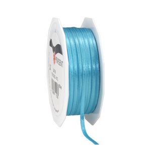 1x Luxe turquoise satijnen lint rollen 0,3 cm x 50 meter cadeaulint verpakkingsmateriaal