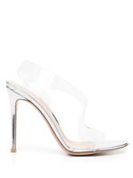 Gianvito Rossi sandales transparentes à talon métallisé - Argent