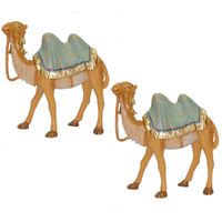 2x stuks kamelen beeldjes 16 cm dierenbeeldjes - Beeldjes - thumbnail