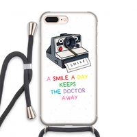 Smile: iPhone 7 PLUS Transparant Hoesje met koord