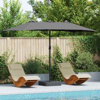 Tuinparasol Antraciet 385 x 209 x 244 cm Stof Tuinparasol Antraciet 385 x 209 x 244 cm Stof
