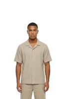 Malelions Emblem Seersucker Shirt Mmc30026057 Overhemd 50014 Light Taupe