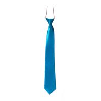 Carnaval verkleed accessoires stropdas zijdeglans - kobalt blauw - polyester - heren/dames   -