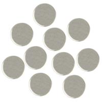 Magneten setje rond - zilver - 10x stuks - 14 x 4 mm - Hobby artikelen/Memobord/Koelkast   - - thumbnail