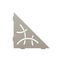 Schluter Shelf-E-S1 planchet - 21x21x0.5cm - inbouw - Driehoek - Perforatie: Curve - gecoat steengrijs ses1d6tssg
