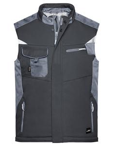 James & Nicholson JN825 Craftsmen Softshell Vest -STRONG- - Black/Carbon - XS