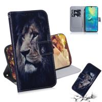 Leeuw patroon gekleurde tekening horizontale Flip lederen case voor Huawei mate 20 X met houder & card slots & portemonnee