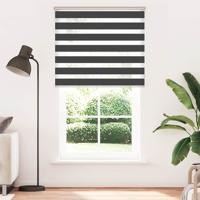 VidaXL Zebra rolgordijn 135x200 cm stofbreedte 130,9 cm zwart