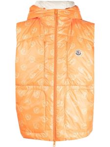 Moncler gilet Alkarab à logo imprimé - Orange