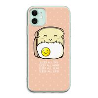 Sleep All Day: iPhone 11 Transparant Hoesje