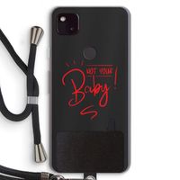 Not Your Baby: Pixel 4a 5G Transparant Hoesje met koord