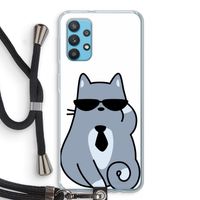 Cool cat: Samsung Galaxy A32 4G Transparant Hoesje met koord