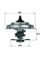 Thermostaat, koelvloeistof MAHLE, u.a. für Mercedes-Benz, Jaguar, Ssangyong, Daimler, Daewoo, Puch