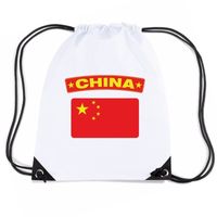 China nylon rugzak wit met Chinese vlag - thumbnail