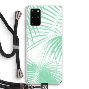 Palmbladeren: Samsung Galaxy S20 Plus Transparant Hoesje met koord
