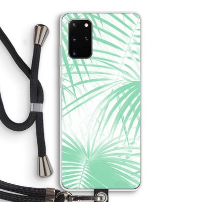 Palmbladeren: Samsung Galaxy S20 Plus Transparant Hoesje met koord