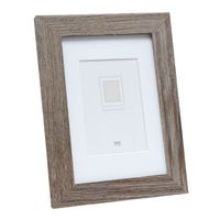 Deknudt Fotokader in vergrijsde eikkleur met witte passe-partout 13x18 S66KH3