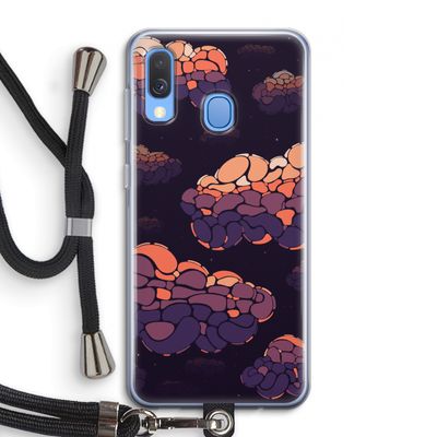 Patroon Wolken: Samsung Galaxy A40 Transparant Hoesje met koord