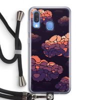 Patroon Wolken: Samsung Galaxy A40 Transparant Hoesje met koord