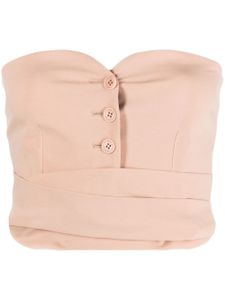 Philosophy Di Lorenzo Serafini haut crop en coton stretch à encolure cœur - Rose