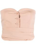 Philosophy Di Lorenzo Serafini haut crop en coton stretch à encolure cœur - Rose