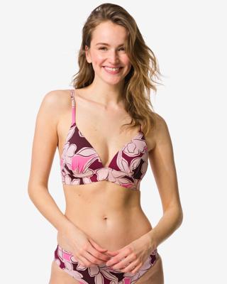 HEMA Damesbikinitop Janna push-up bloemen roze (roze)