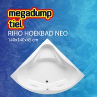 Hoekbad Neo 140X140X45 cm Wit Riho