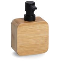 Zeller Zeeppompje/dispenser - luxe kwaliteit - bamboe hout - 15 cm - keuken - badkamer