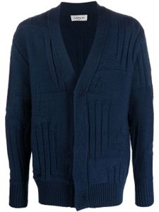 Lanvin cardigan en maille à boutonnière dissimulée - Bleu