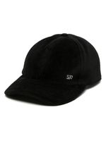 Sonia Rykiel casquette en velours à logo strassé - Noir