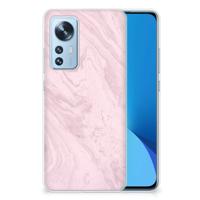 Xiaomi 12 | 12X | TPU | Siliconen hoesje | Marble Pink - Origineel Cadeau Vriendin