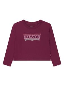 Levi's Kids t-shirt à ornements strassés - Rouge