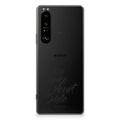 Sony Xperia 1 III | Siliconen hoesje | met naam Heart Smile
