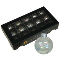 Kerstballen - 15x stuks - transparant parelmoer - glas - 4 cm