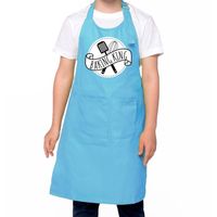Baking King bak keukenschort/ kinderschort blauw voor jongens - Bakken met kinderen - Feestschorten