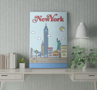 New York canvas schilderij bezienswaardigheden