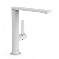 Wastafelmengkraan Tres Project 1-Hendel Uitloop Recht 21,8 cm Rond Mat Wit Wastafelmengkraan Tres Project 1-Hendel Uitloop Recht 21,8 cm Rond Mat Wit