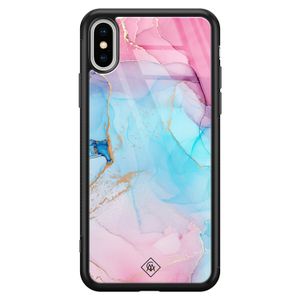 iPhone XS Max glazen hardcase - Marble colorbomb
