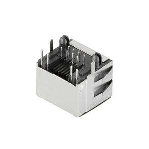 Weidmüller RJ45C5 T1U 2.8E4G/Y TY RJ45-aansluitstekker CAT 5 2562880000 Bus, inbouw horizontaal Aantal polen (sensoren) 12 Zilver, Zwart 140 stuk(s)