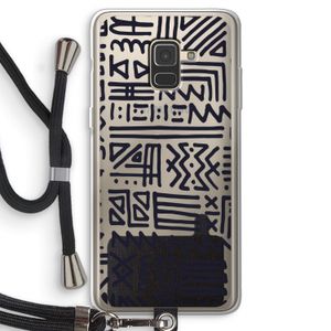 Marrakech print: Samsung Galaxy A8 (2018) Transparant Hoesje met koord
