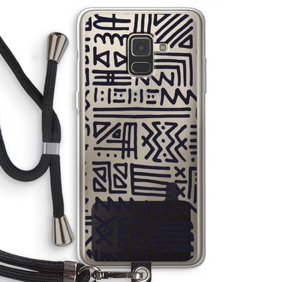 Marrakech print: Samsung Galaxy A8 (2018) Transparant Hoesje met koord