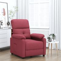 Fauteuil verstelbaar stof wijnrood Fauteuil verstelbaar stof wijnrood