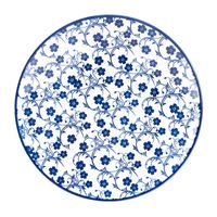 Ontbijtbord blue print - flowers - ⌀21 cm