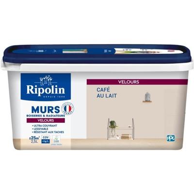 Wanddecoratie, houtwerk & radiatoren, fluwelen café au lait - RIPOLIN - 2,5 L