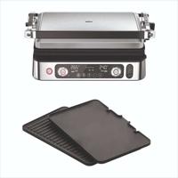 Multifunctionele grill - BRAUN - Multi Grill 9 Pro - 2200 W - 3 verwarmingsstanden - Zwart / Staal