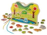 lupilu Houten puzzel (Rijgspel)