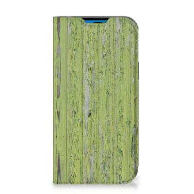 iPhone 14 Pro Book | Wallet Case | Green Wood