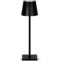 Goliving Tafellamp Oplaadbaar – Draadloos en dimbaar – Moderne touch lamp – Nachtlamp – 38 cm – Zwart - thumbnail
