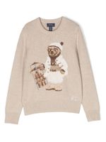 POLO RALPH LAUREN KIDS pull à motif Polo Bear - Tons neutres - thumbnail